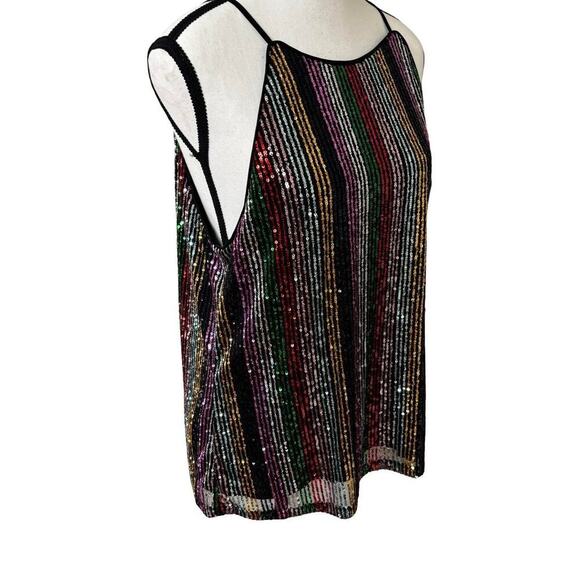 Y2K VTG. INC SEQUIN PARTY TOP BLOUSE X LARGE. - Picture 4 of 8